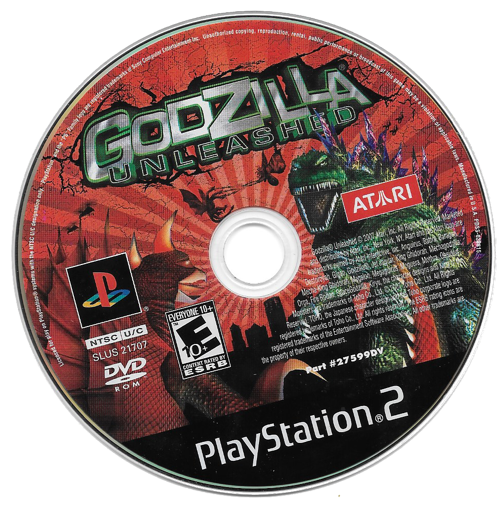Godzilla Unleashed Ps2 Disc 9551